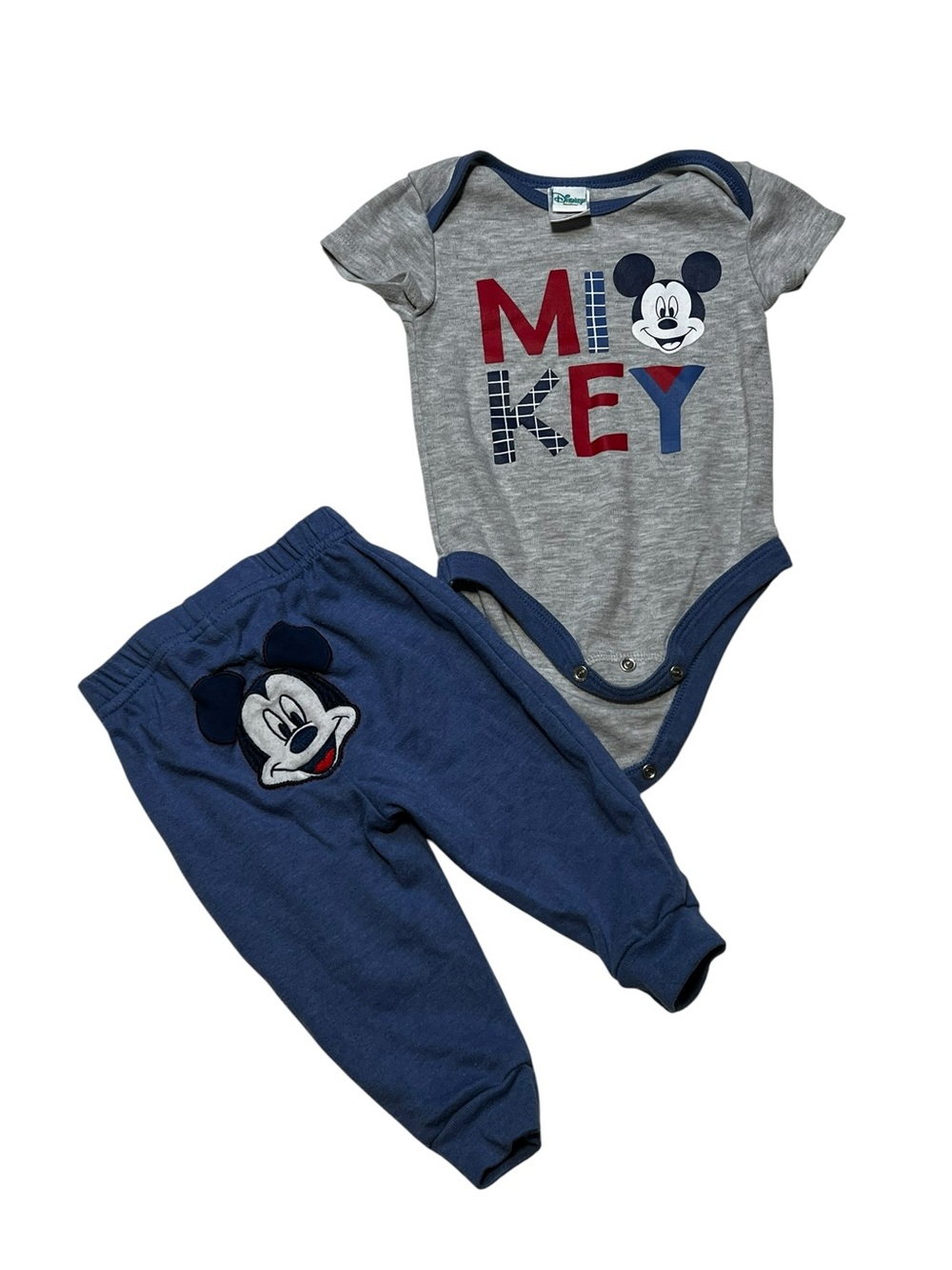 Disney Baby Gray & Navy Infant‎ Matching Bodysuit and Joggers